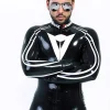 Latex Mens Brand Name MotoGP Biker Catsuit with Codpiece