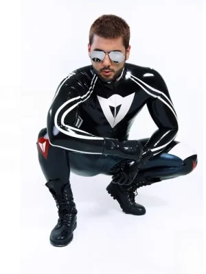 Latex Mens Brand Name MotoGP Biker Catsuit version 20