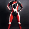 Latex Mens Brand Name MotoGP Biker Catsuit with Codpiece