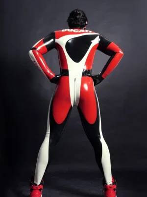 Latex Mens Brand Name MotoGP Biker Front-Zip Catsuit Latex Mens Brand Name MotoGP Biker Front-Zip Catsuit