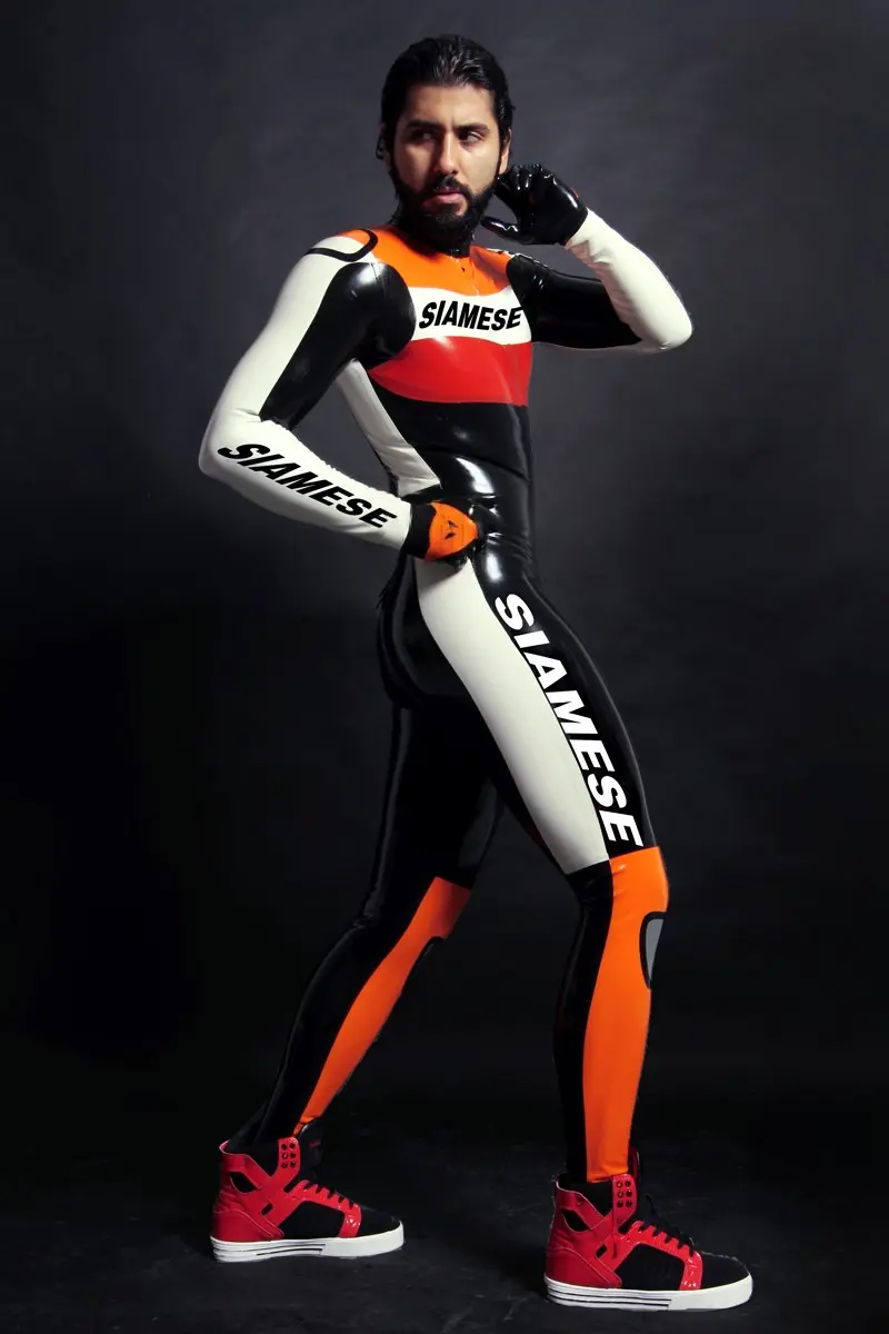 Latex Mens Brand Name MotoGP Biker Suit Version 7 Catsuit Latex Mens Brand Name MotoGP Biker Suit Version 7 Catsuit