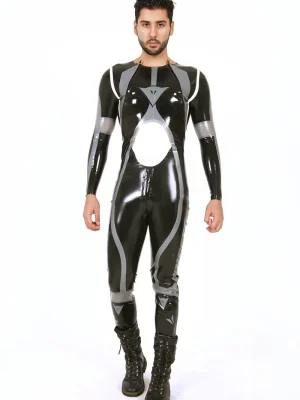 Latex Mens Brand Name T-Age Collarless MotoGP Biker Catsuit Latex Mens Brand Name T-Age Collarless MotoGP Biker Catsuit