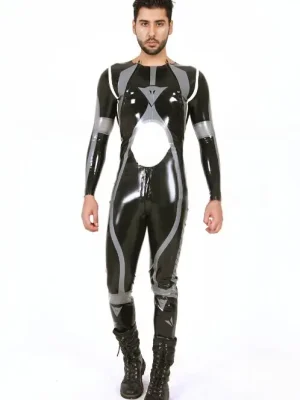 Latex Mens Brand Name T-Age Collarless MotoGP Biker Catsuit Latex Mens Brand Name T-Age Collarless MotoGP Biker Catsuit