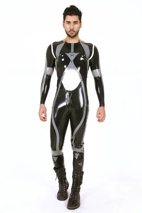 Latex Mens Brand Name T-Age Collarless MotoGP Biker Catsuit Latex Mens Brand Name T-Age Collarless MotoGP Biker Catsuit