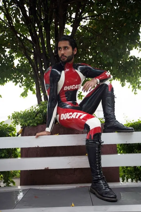 Latex Mens Brand Name T-Age MotoGP Biker Catsuit Version 9 Latex Mens Brand Name T-Age MotoGP Biker Catsuit Version 9