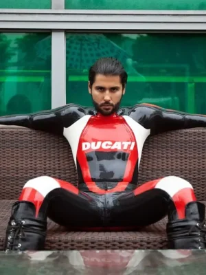 Latex Mens Brand Name T-Age MotoGP Biker Catsuit Version 9 Latex Mens Brand Name T-Age MotoGP Biker Catsuit Version 9