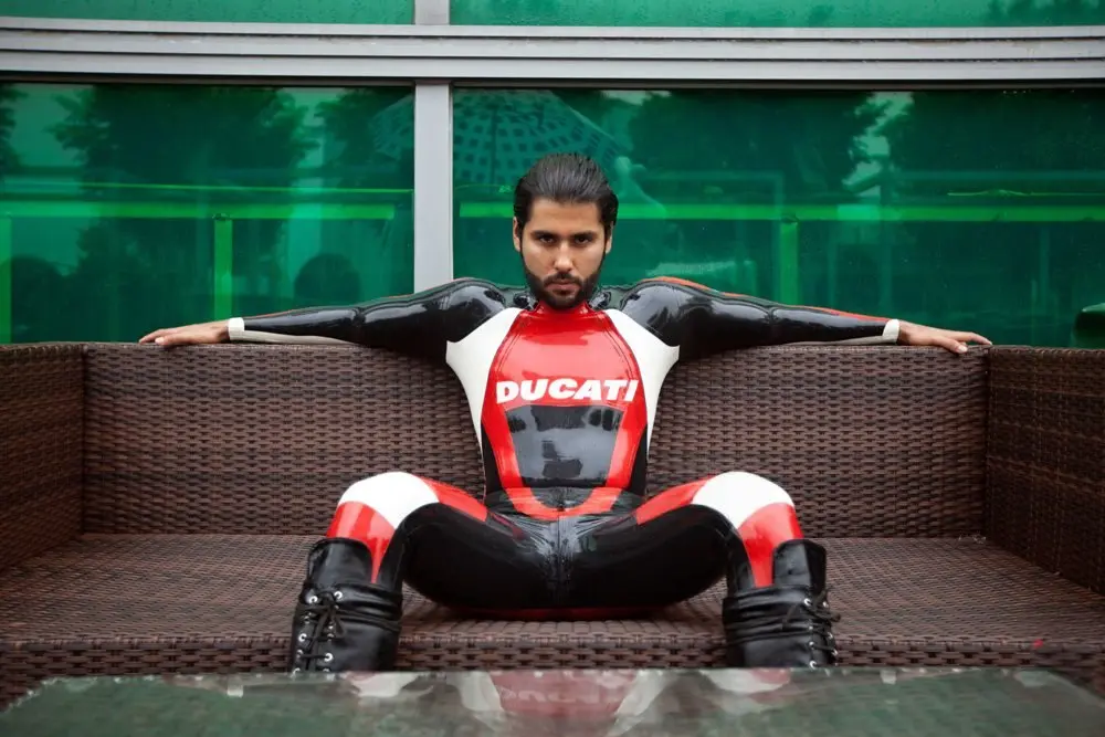 Latex Mens Brand Name T-Age MotoGP Biker Catsuit Version 9 Latex Mens Brand Name T-Age MotoGP Biker Catsuit Version 9