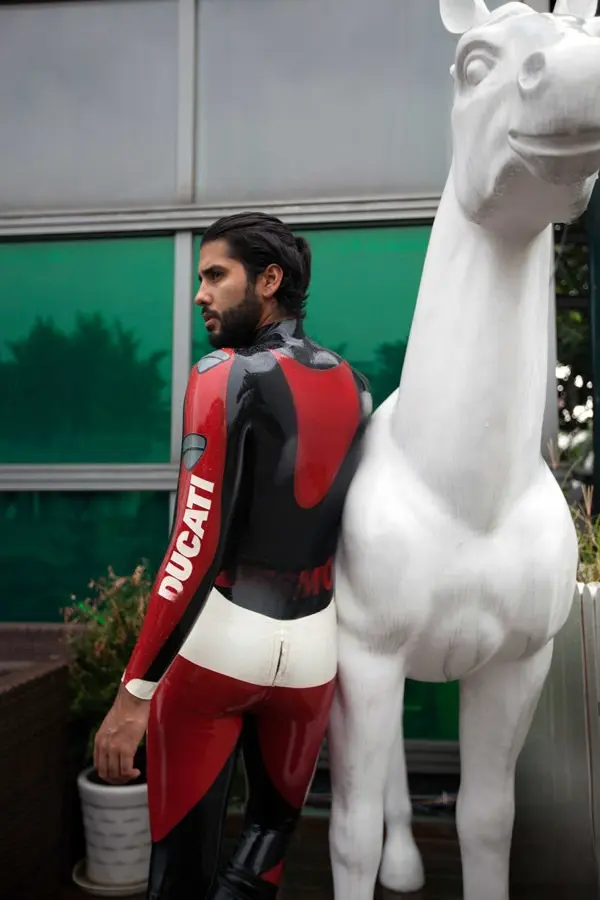 Latex Mens Brand Name T-Age MotoGP Biker Catsuit Version 9 Latex Mens Brand Name T-Age MotoGP Biker Catsuit Version 9