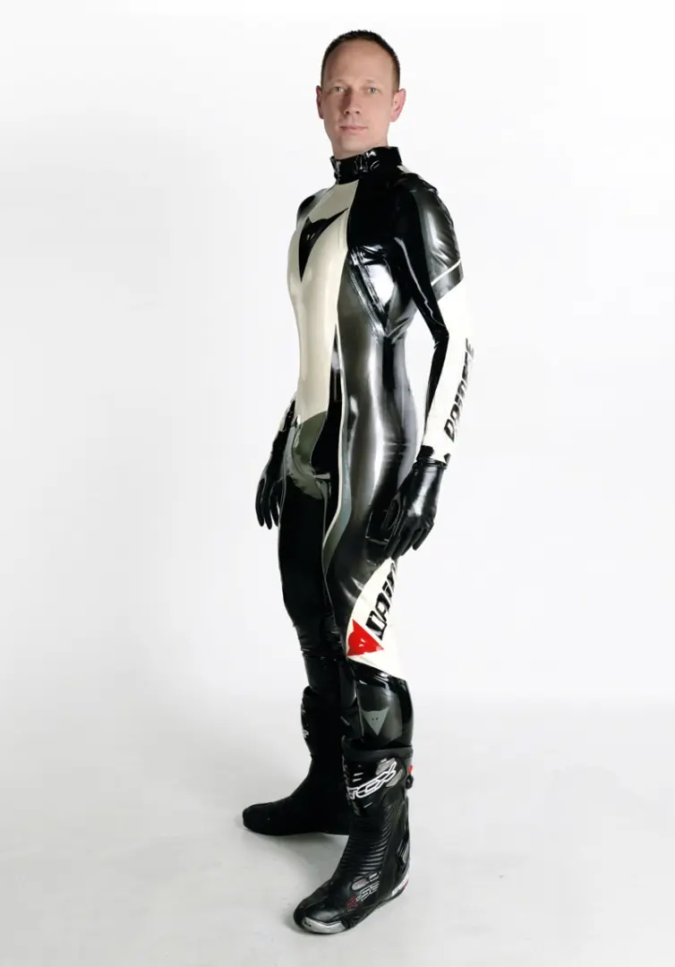 Latex Mens Brand Name T-Age Style MotoGP Biker Catsuit Version 15 Latex Mens Brand Name T-Age Style MotoGP Biker Catsuit Version 15