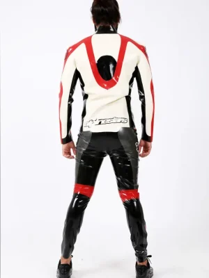 Latex Mens Branded Conventional Motorcycle Jacket