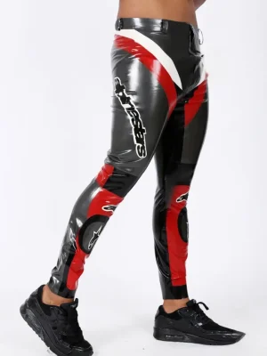 Latex Mens Branded Motorcycle Pants Latex Mens Branded Motorcycle Pants