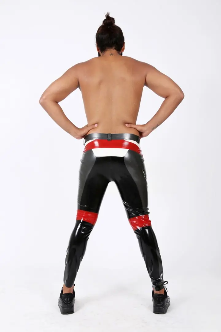 Latex Mens Branded Motorcycle Pants Latex Mens Branded Motorcycle Pants