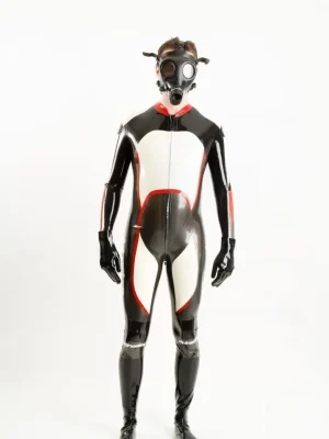 Latex Mens Brandname Biker Catsuit Version 9