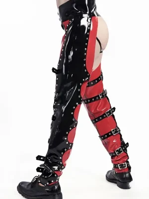 Latex Mens Buckled Bronco Chaps Latex Mens Buckled Bronco Chaps