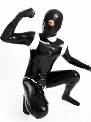 Latex Mens Cassini Back Zipper Catsuit