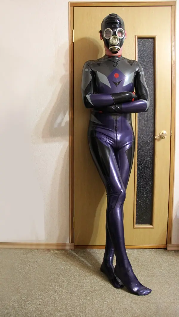 Latex Mens Celestial Back Zipper Catsuit With Feet Latex Mens Celestial Back Zipper Catsuit With Feet