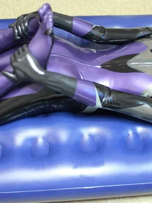 Latex Mens Celestial Back Zipper Catsuit With Feet Latex Mens Celestial Back Zipper Catsuit With Feet