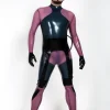Latex Mens Chest Holes Front Zipper Catsuit Latex Mens Chest Holes Front Zipper Catsuit