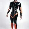 Latex Mens Chest-Zipper & Codpiece Catsuit
