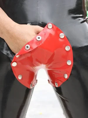 Latex Mens Circular Crotch-piece Singlet Suit