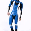 Latex Mens Circular Crotch-piece Singlet Suit