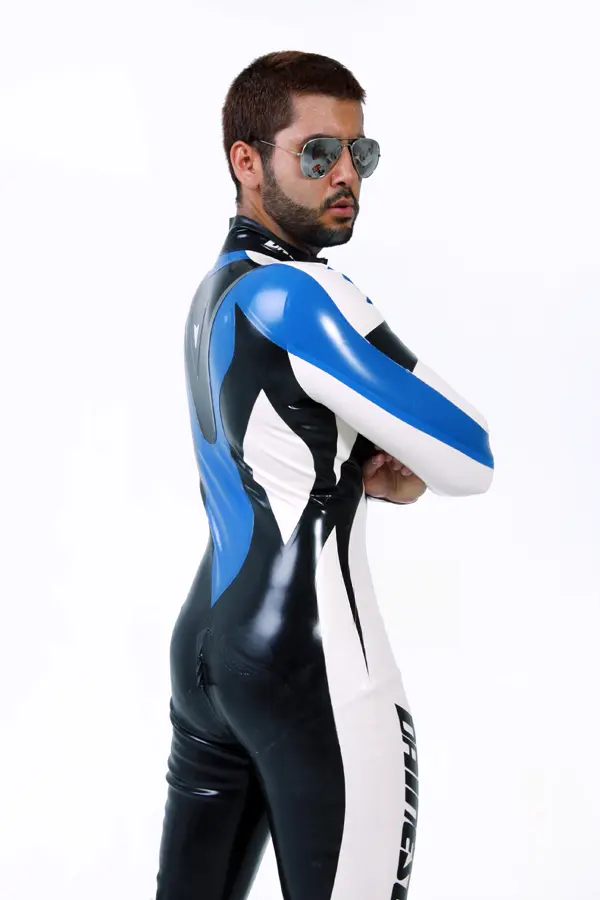 Latex Mens Classic Biker Moto Catsuit Version 21 Latex Mens Classic Biker Moto Catsuit Version 21