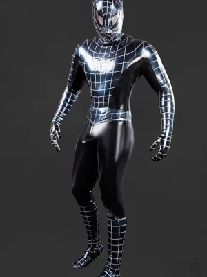 Latex Mens Cosplay Spider Total Coverage Catsuit Latex Mens Cosplay Spider Total Coverage Catsuit