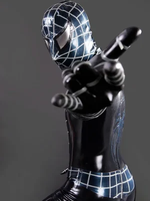Latex Mens Cosplay Spider Total Coverage Catsuit Latex Mens Cosplay Spider Total Coverage Catsuit