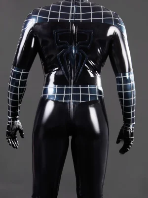 Latex Mens Cosplay Spider Total Coverage Catsuit Latex Mens Cosplay Spider Total Coverage Catsuit