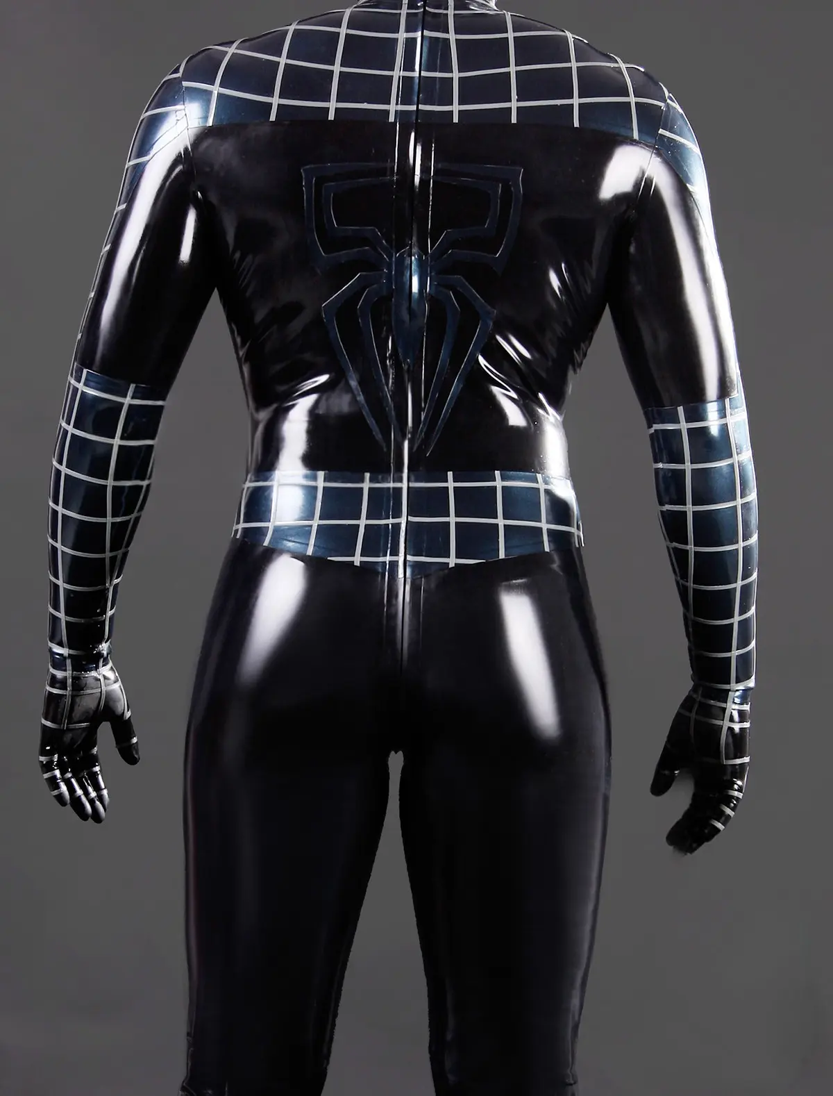 Latex Mens Cosplay Spider Total Coverage Catsuit Latex Mens Cosplay Spider Total Coverage Catsuit