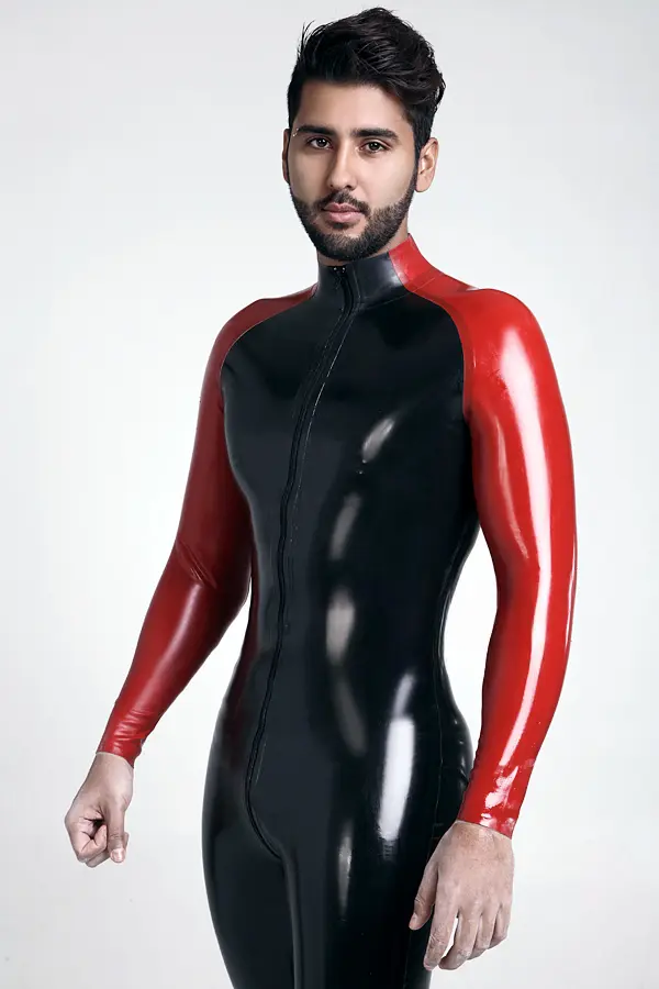 Latex Mens Curv-ical Front Zipper Catsuit Latex Mens Curv-ical Front Zipper Catsuit