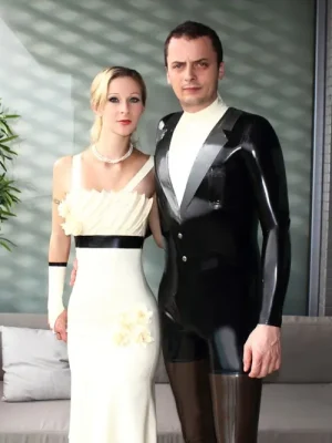 Latex Mens Dapper Dan Formal Look Neck Entry Catsuit Latex Mens Dapper Dan Formal Look Neck Entry Catsuit