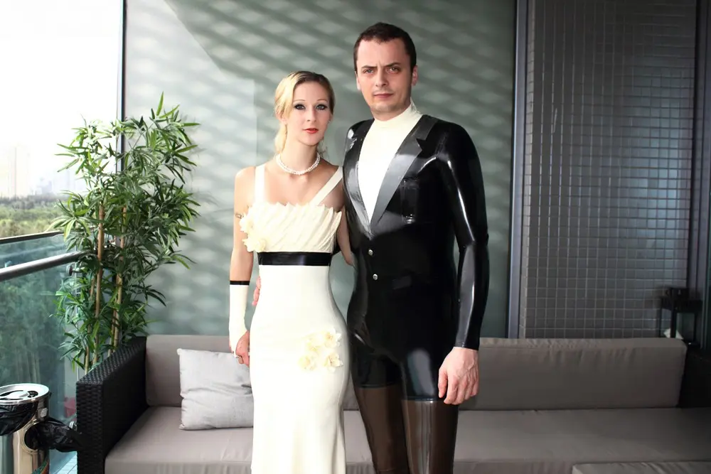 Latex Mens Dapper Dan Formal Look Neck Entry Catsuit Latex Mens Dapper Dan Formal Look Neck Entry Catsuit