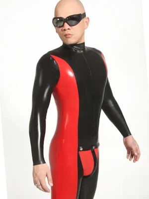 Latex Mens Deuce Codpiece Catsuit Latex Mens Deuce Codpiece Catsuit