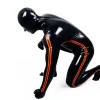 Latex Mens Double-Lacing Singlet Suit Catsuit