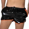 Latex Mens Double-Stripe Nipple Zip Total Cover Gimp Catsuit Latex Mens Double-Stripe Nipple Zip Total Cover Gimp Catsuit