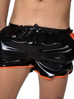 Latex Mens Drawstring Gym Shorts Latex Mens Drawstring Gym Shorts