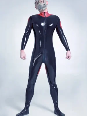 Latex Mens Evander Front Zipper Catsuit Latex Mens Evander Front Zipper Catsuit