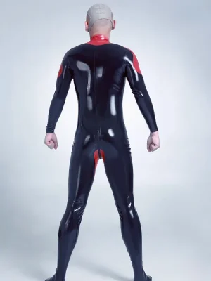 Latex Mens Evander Front Zipper Catsuit Latex Mens Evander Front Zipper Catsuit