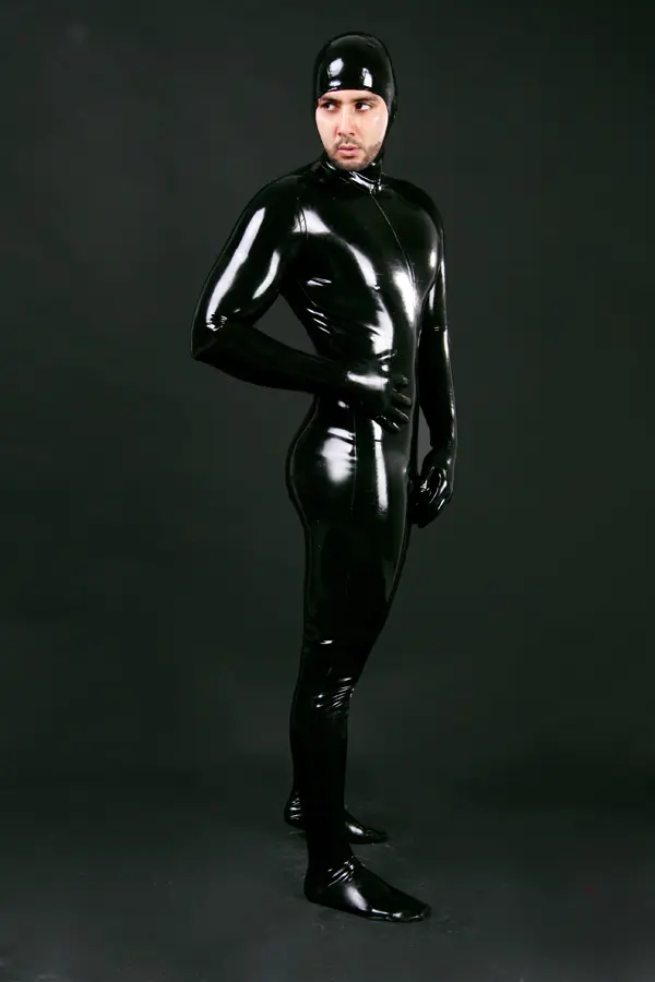 Latex Mens Face Entry Catsuit Latex Mens Face Entry Catsuit