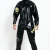 Latex Mens Hazardous Codpiece Back Zipper Catsuit