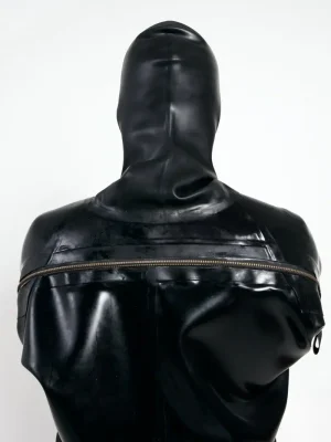 Latex Mens Heavy Duty Brand Name Hooded Drysuit Diving Suit Catsuit