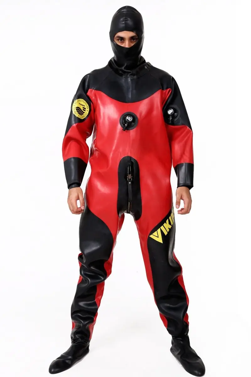Latex Mens Heavy Duty Brand Name Hooded Drysuit Diving Suit Version 2 Catsuit Latex Mens Heavy Duty Brand Name Hooded Drysuit Diving Suit Version 2 Catsuit
