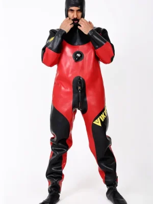 Latex Mens Heavy Duty Brand Name Hooded Drysuit Diving Suit Version 2 Catsuit Latex Mens Heavy Duty Brand Name Hooded Drysuit Diving Suit Version 2 Catsuit