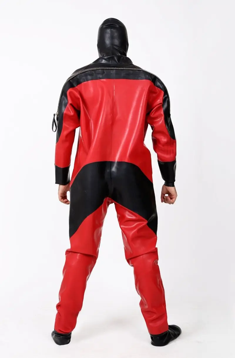 Latex Mens Heavy Duty Brand Name Hooded Drysuit Diving Suit Version 2 Catsuit Latex Mens Heavy Duty Brand Name Hooded Drysuit Diving Suit Version 2 Catsuit