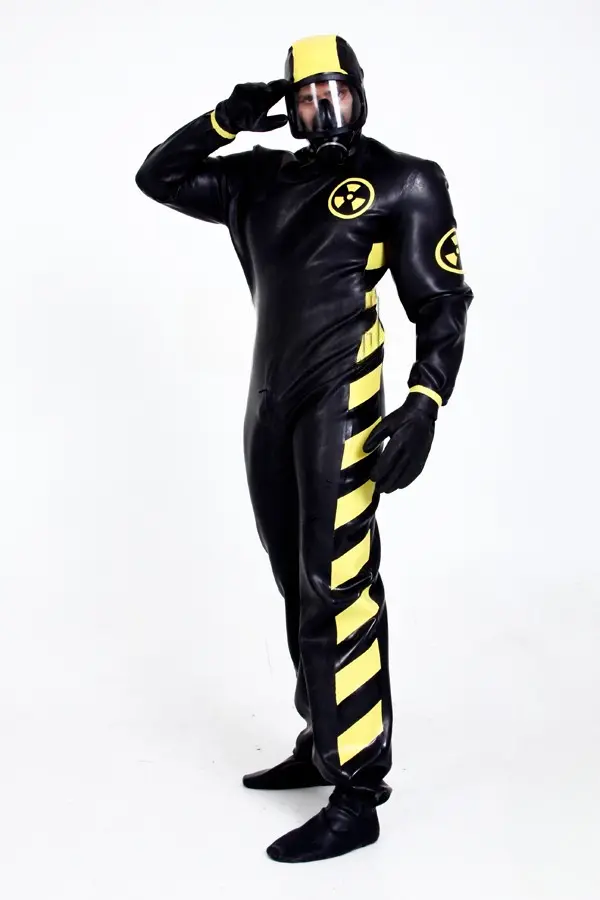 Latex Mens Industrial Heavy-Duty Hazmat Safety Protection Suit Catsuit Latex Mens Industrial Heavy-Duty Hazmat Safety Protection Suit Catsuit