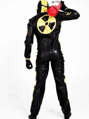 Latex Mens Industrial Heavy-Duty Hazmat Safety Protection Suit Catsuit Latex Mens Industrial Heavy-Duty Hazmat Safety Protection Suit Catsuit