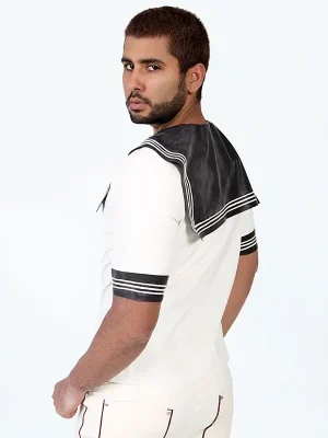 Latex Mens Jack Tar Naval Top Latex Mens Jack Tar Naval Top