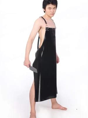 Latex Mens Long Apron with Harness Straps Latex Mens Long Apron with Harness Straps