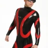 Latex Mens Loose-Fitting Dungarees Catsuit